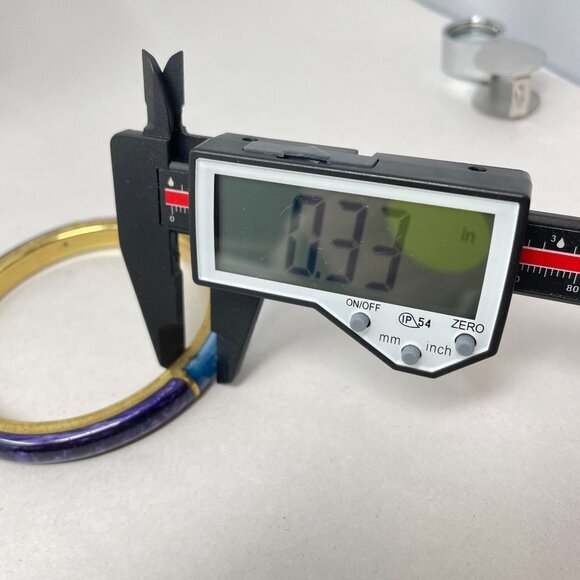 Enamel Bangle Bracelets SET OF 3 Colorblock Marbled Retro Classic - Picture 14 of 16